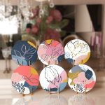 6'lı Renkli Yaprak Tasarımlı Servis Altlığı & Supla Realhomes