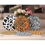 6'lı Renkli Zebra Desen Motifli Servis Altlığı & Supla Realhomes