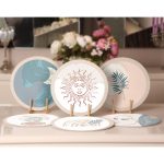 6'lı Özel Tasarım Etnik Onedraw Çizimli Servis Altlığı & Supla Realhomes