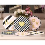 - Supla6li-Set356-Gorsel2 - Realhomes 6'lı Hello & Love Gold Detaylı Özel Tasarım Servis Altlığı & Supla Realhomes