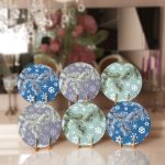 - Supla6li-Set364-Gorsel1 - Realhomes 6'lı Renkli Zemin Çam Dalları Özel Tasarım Servis Altlığı & Supla Realhomes