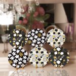 - Supla6li-Set369-Gorsel1 - Realhomes 6'lı Siyah Beyaz Gold Detaylı Yaprak Motifli Servis Altlığı & Supla Realhomes