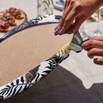 6'lı Lacivert Altın Varaklı Yaprak Tasarımlı Servis Altlığı & Supla Realhomes