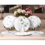 - Supla6li-Set374-Gorsel2 - Realhomes  6'lı Siyah Gri Çiçek Tasarımlı Servis Altlığı & Supla Realhomes