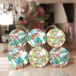 6'lı Renkli Suluboyalı Sonbahar Yaprakları Servis Altlığı & Supla Realhomes