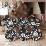 - Supla6li-Set390-Gorsel1 - Realhomes 6'lı Siyah Beyaz Gül Motifli Servis Altlığı & Supla Realhomes