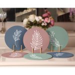 - Supla6li-Set391-Gorsel2 - Realhomes 6'lı Renkli Zemin Yaprak Tasarımlı Servis Altlığı & Supla Realhomes