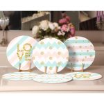 - Supla6li-Set406-Gorsel2 - Realhomes  6'lı Renkli Çizgili Zemin Love Temalı Servis Altlığı & Supla Realhomes