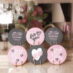 6'lı X-O-X Özel Tasarımlı Sevgili Temalı Servis Altlığı & Supla Realhomes