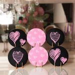 6'lı Pembe Kalp Tasarımlı Sevgili Temalı Servis Altlığı & Supla Realhomes