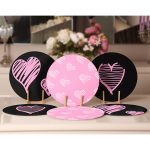 6'lı Pembe Kalp Tasarımlı Sevgili Temalı Servis Altlığı & Supla Realhomes