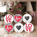 6'lı Kalp & Love Tasarımlı Servis Altlığı & Supla Realhomes