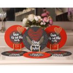 - Supla6li-Set416-Gorsel2 - Realhomes 6'lı Kırmızı Siyah Zemin Sevgili Temalı Servis Altlığı & Supla Realhomes