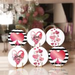 6'lı Valentines Day Özel Tasarım Sevgili Temalı Servis Altlığı & Supla Realhomes
