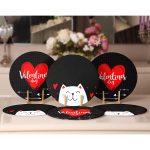 - Supla6li-Set421-Gorsel2 - Realhomes 6'lı Sevgililer Günü Özel Tasarım Siyah Temalı Servis Altlığı & Supla Realhomes