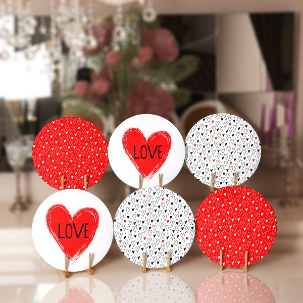 - Supla6li-Set422-Gorsel1 - Realhomes  6'lı I Love You Özel Tasarımlı Servis Altlığı & Supla Realhomes
