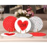 6'lı Kalp Tasarımlı Sevgililer Günü Temalı Servis Altlığı & Supla Realhomes