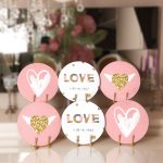 6'lı Aşk Temalı Love Tasarımlı Servis Altlığı & Supla Realhomes