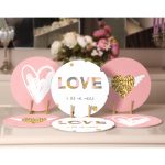 6'lı Aşk Temalı Love Tasarımlı Servis Altlığı & Supla Realhomes
