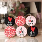 6'lı Be My Valentine Özel Tasarımlı Servis Altlığı & Supla Realhomes