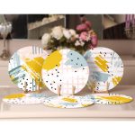 - Supla6li-Set426-Gorsel2 - Realhomes 6'lı Renkli Fırça Darbeleri Özel Tasarımlı Servis Altlığı & Supla Realhomes