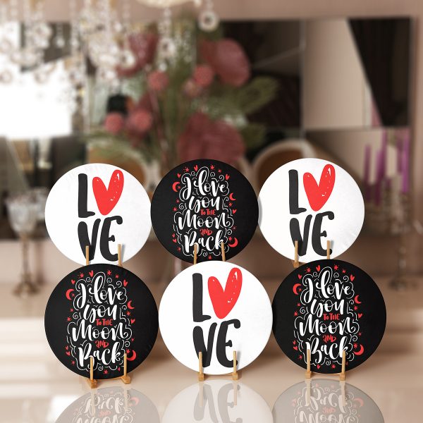 - Supla6li-Set427-Gorsel1 - Realhomes  6'lı I Love You Özel Tasarımlı Servis Altlığı & Supla Realhomes