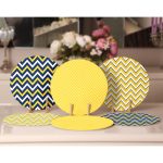 6'lı Sarı Laciver Zigzag Tasarımlı Servis Altlığı & Supla Realhomes