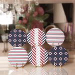 6'lı Bordo & Laciver Denizci Temalı Servis Altlığı & Supla Realhomes