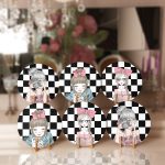 - Supla6li-Set462-Gorsel1 - Realhomes 6'lı Kareli Dama Zemin Sevimli Kız Tasarımlı Servis Altlığı & Supla Realhomes