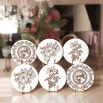 - Supla6li-Set469-Gorsel1 - Realhomes 6'lı Beyaz Zemin Kara Kalem Çizimli Servis Altlığı & Supla Realhomes