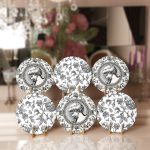 6'lı Beyaz Zemin Etnik Kara Kalem Çizimli Servis Altlığı & Supla Realhomes