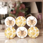 - Supla6li-Set479-Gorsel1 - Realhomes 6'lı Kurumuş Sonbahar Yaprakları & Geyik Tasarımlı Servis Altlığı & Supla Realhomes