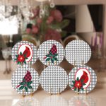 - Supla6li-Set483-Gorsel1 - Realhomes 6'lı Gri Ekose Zeminli Kuş Tasarımlı Servis Altlığı & Supla Realhomes