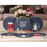 - Supla6li-Set487-Gorsel2 - Realhomes 6'lı Lacivert Renkli Happy New Year Temalı Servis Altlığı & Supla Realhomes