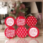 - Supla6li-Set49-Gorsel1 - Realhomes 6'lı Özel Tasarım Home Sweet Home Kırmızı Temalı Servis Altlığı & Supla Realhomes