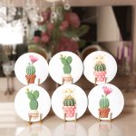 - Supla6li-Set490-Gorsel1 - Realhomes 6'lı Sevimli Saksılı Kaktüs Tasarımlı Servis Altlığı & Supla Realhomes