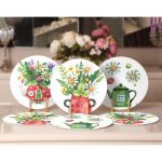 - Supla6li-Set491-Gorsel2 - Realhomes 6'lı Rengarenk Sevimli Saksılar İçinde Çiçek Tasarımlı Servis Altlığı & Supla Realhomes