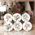 - Supla6li-Set503-Gorsel1 - Realhomes 6'lı Egzotik Yaprak Tasarımlı Servis Altlığı & Supla Realhomes