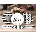 - Supla6li-Set51-Gorsel2 - Realhomes 6'lı Siyah Beyaz Love Temalı Özel Tasarım Servis Altlığı & Supla Realhomes