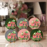 6'lı Renkli Zemin Mum Konseptli Servis Altlığı & Supla Realhomes