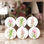 - Supla6li-Set513-Gorsel1 - Realhomes  6'lı Egzotik Yaprak Tasarımlı Servis Altlığı & Supla Realhomes