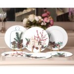 6'lı Kozalak & Mum Tasarımlı Servis Altlığı & Supla Realhomes