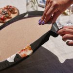 6'lı Füme Zemin Tüy & Yaprak Tasarımlı Servis Altlığı & Supla Realhomes