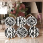 - Supla6li-Set523-Gorsel1 - Realhomes 6'lı Siyah Beyaz Etnik Geometrik Çizimli Servis Altlığı & Supla Realhomes