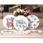 - Supla6li-Set531-Gorsel2 - Realhomes 6'lı Çam Ağaçlı Araba Desenli Servis Altlığı & Supla Realhomes