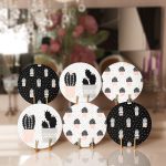 - Supla6li-Set532-Gorsel1 - Realhomes 6'lı Siyah Beyaz Zemin Kaktüs Çizimli Servis Altlığı & Supla Realhomes