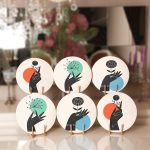 6'lı Çiçek Tasarımlı El Motifli Servis Altlığı & Supla Realhomes