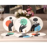 6'lı Çiçek Tasarımlı El Motifli Servis Altlığı & Supla Realhomes