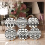 6'lı Özel Tasarım İskandinav Motifli Servis Altlığı & Supla Realhomes