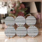 6'lı Özel Tasarım İskandinav Çizimli Servis Altlığı & Supla Realhomes